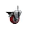 Service Caster 3.5'' Red Poly Wheel Swivel 7/16'' Grip Ring Stem Caster with Brake SCC-GR20S3514-PPUB-RED-PLB-716138 - alternate 1